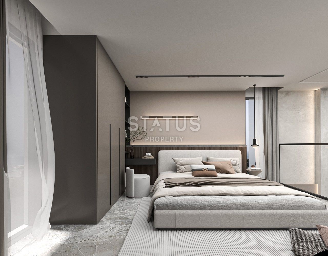 Квартира 1+1 Loft 63 м? c террасой и садом в Татлысу фото 26