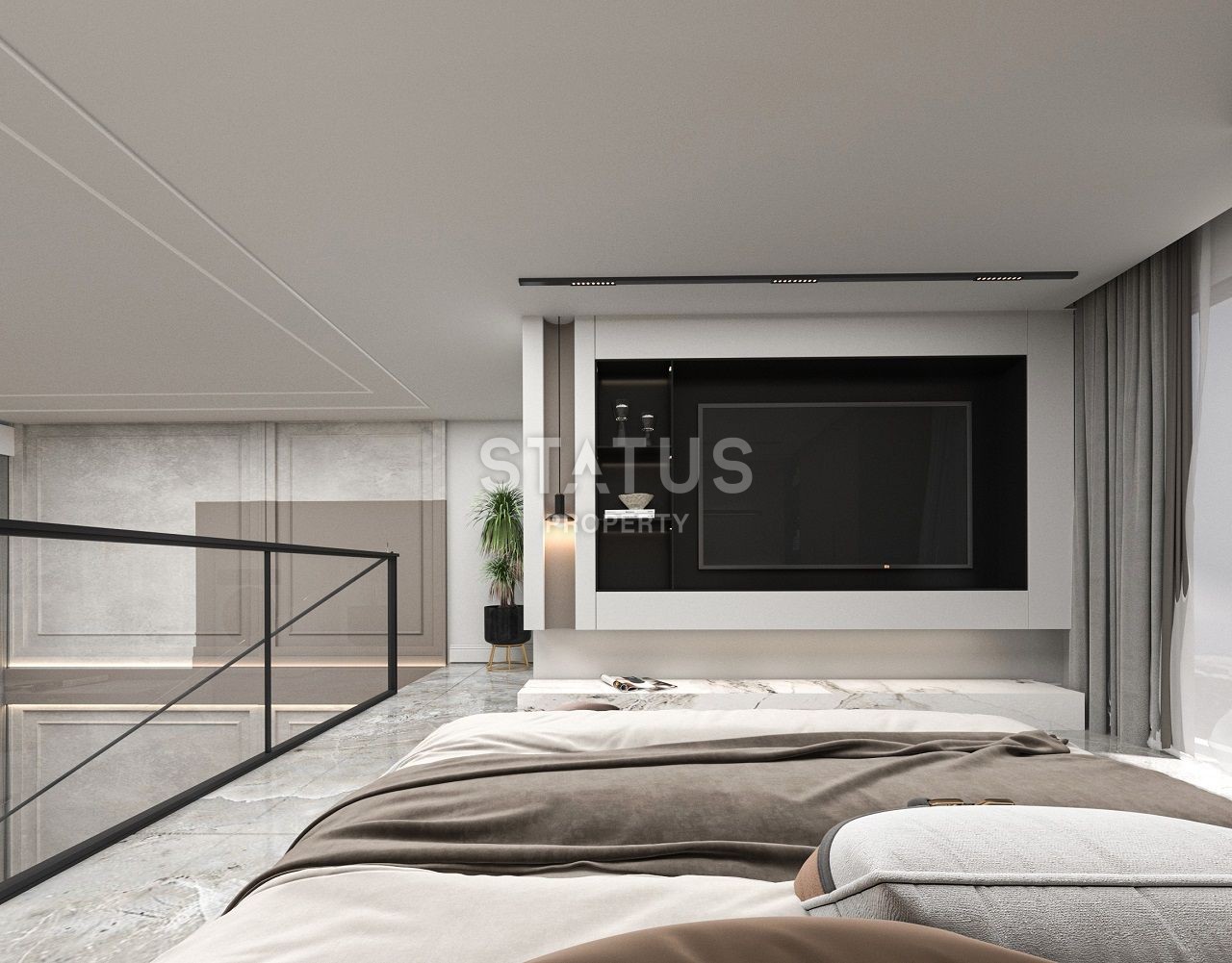 Квартира 1+1 Loft 63 м? c террасой и садом в Татлысу фото 30