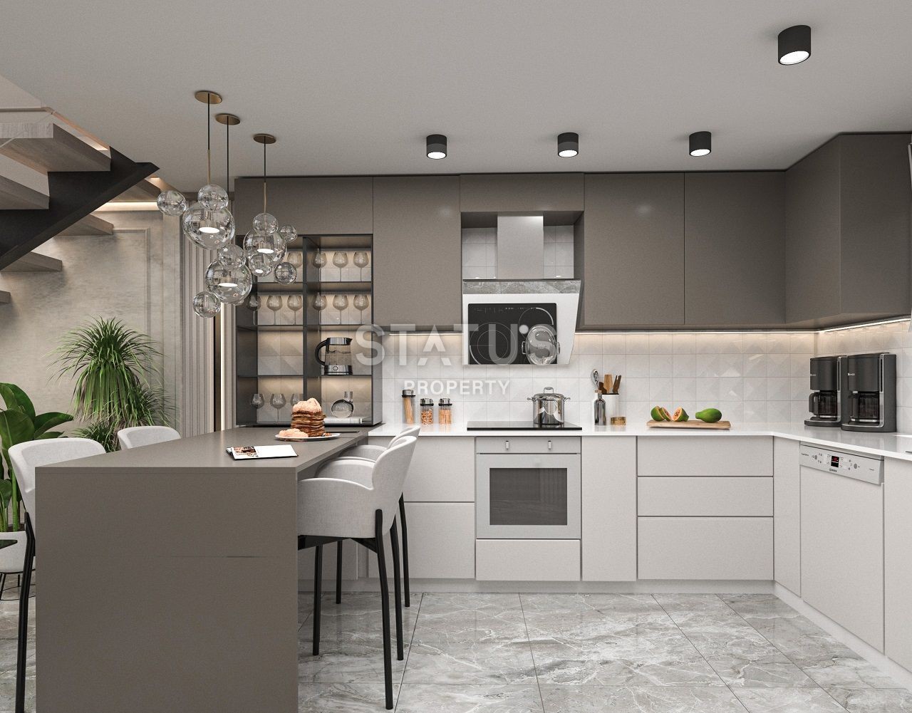 Квартира 1+1 Loft 63 м? c террасой и садом в Татлысу фото 32