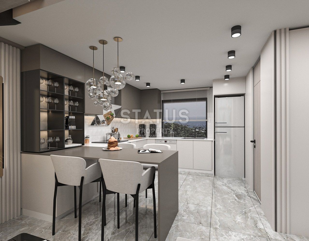 Квартира 1+1 Loft 63 м? c террасой и садом в Татлысу фото 34