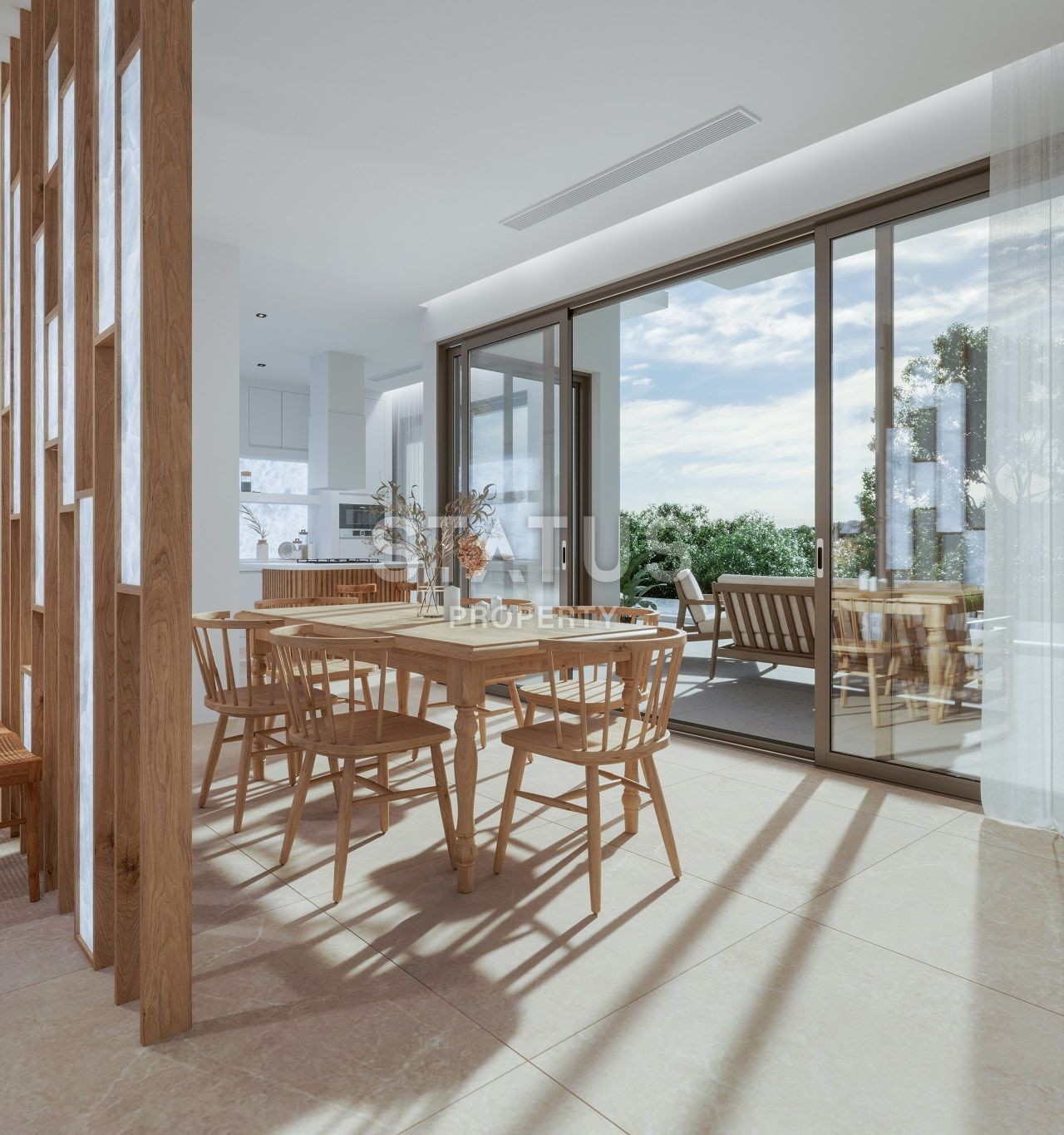 Вилла 4+1 (288 м?) с бассейном и садом в новом комплексе в Алсанджаке фото 13