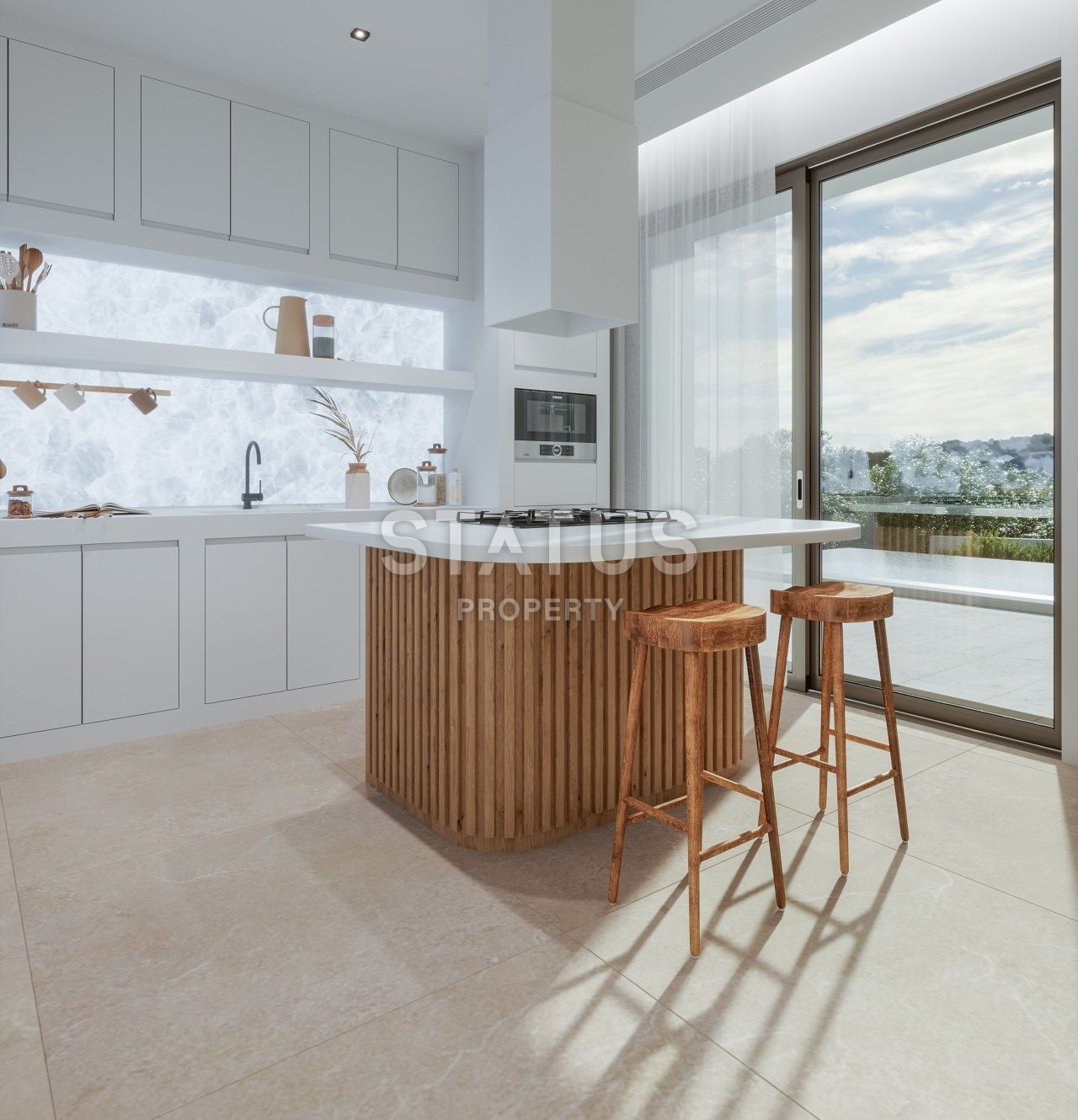 Вилла 4+1 (288 м?) с бассейном и садом в новом комплексе в Алсанджаке фото 14