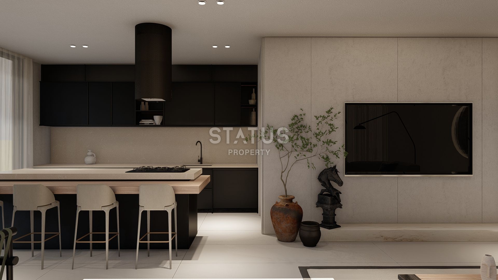 Современная вилла 4+1 (325м?) с бассейном в новом комплексе в Лапте фото 11