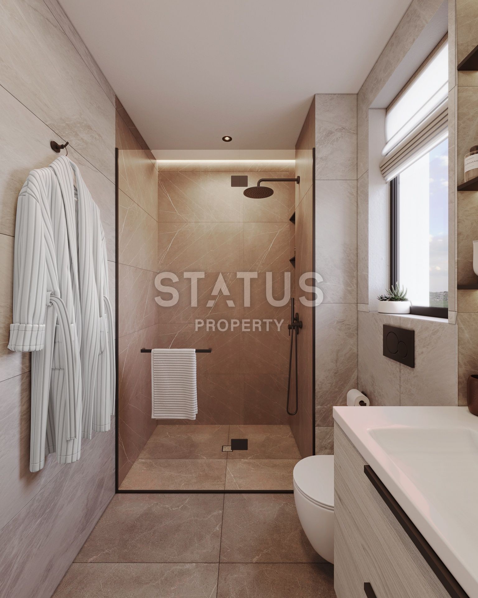 Двухкомнатная квартира 37 м? с мезонином, террасой и бассейном в новом комплексе в Эсентепе фото 18