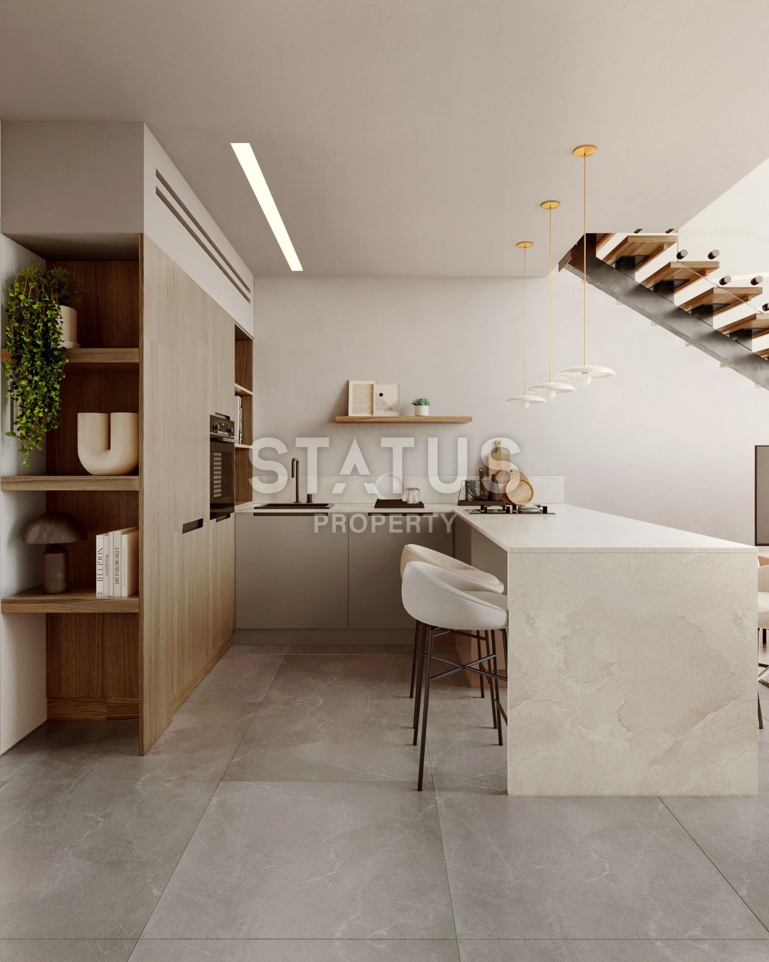 Двухкомнатная квартира 37 м? с мезонином, террасой и бассейном в новом комплексе в Эсентепе фото 21