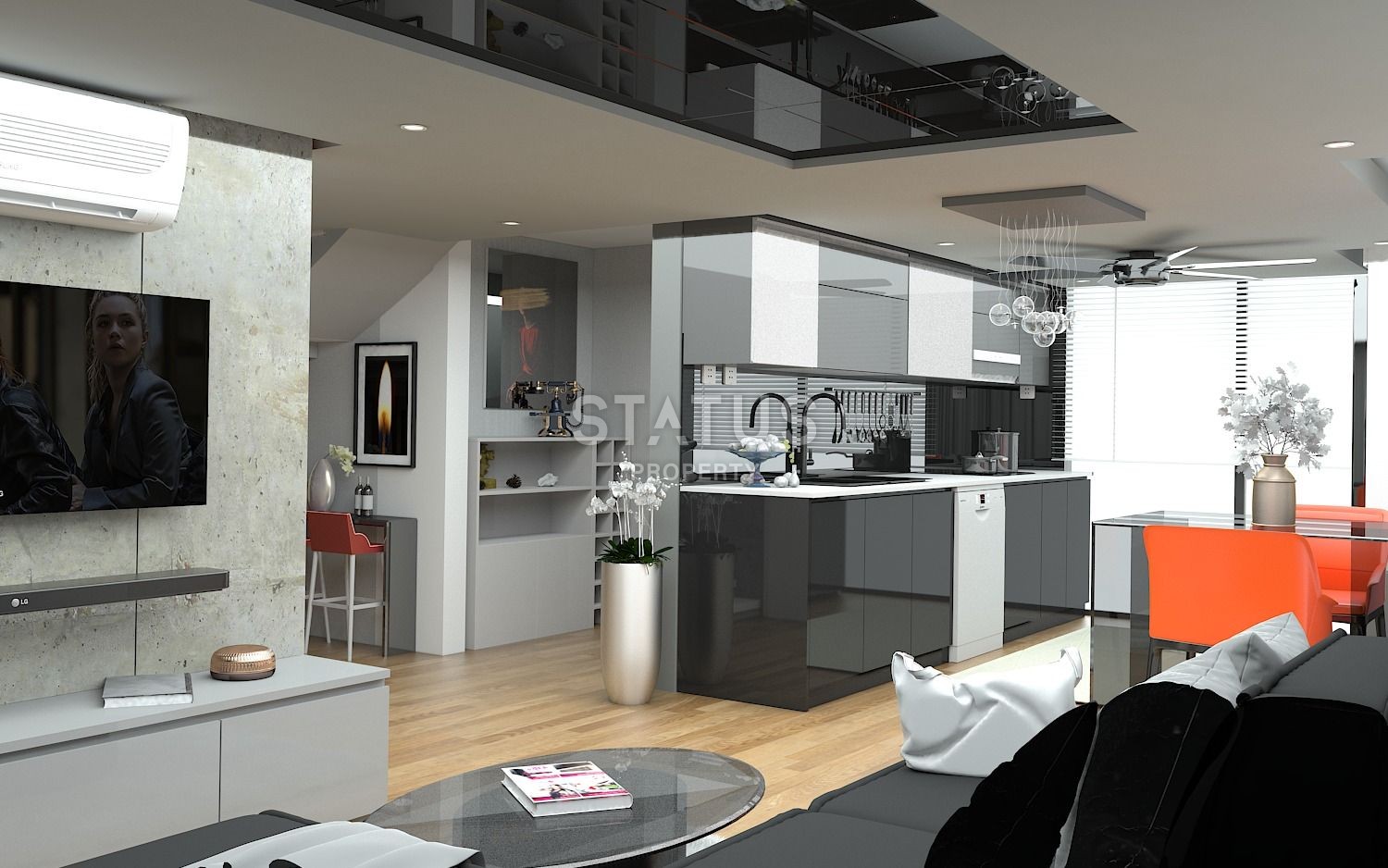 Вилла 4+1 (250  м?) с участком земли в новом комплексе в Лапте фото 20