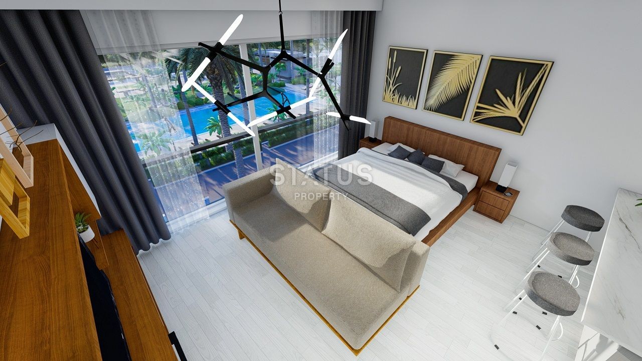 Студия Penthouse 38,8 м? в новом комплексе в 600 метрах от пляжа в Искеле фото 21