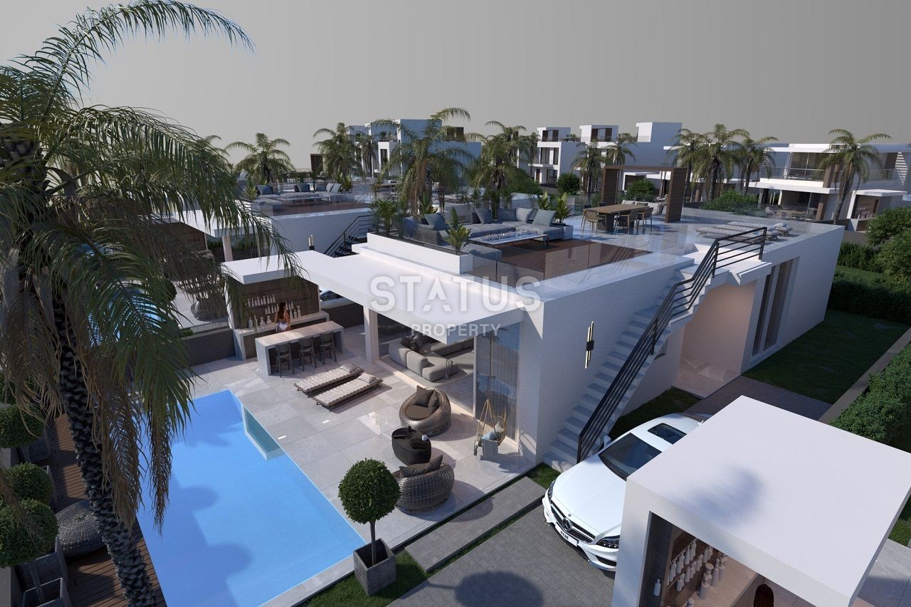 Bungalow 3+1 (130 m? ) with a swimming pool in a new complex in Esentepe фото 3