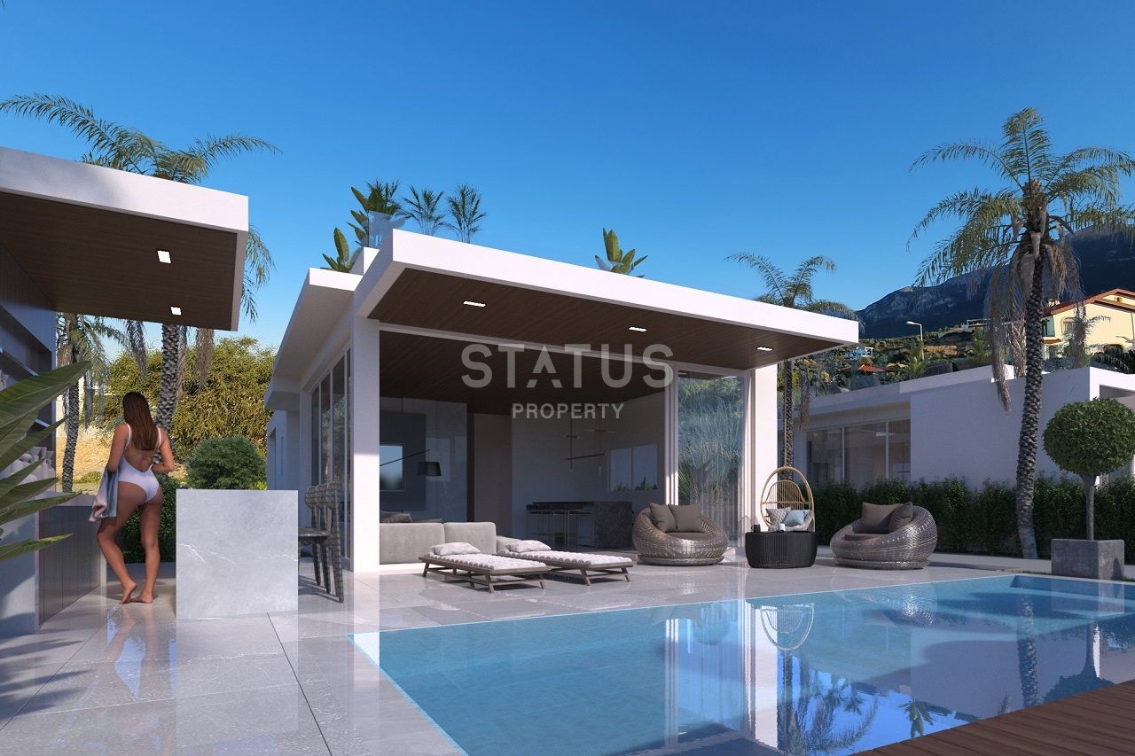 Bungalow 3+1 (130 m? ) with a swimming pool in a new complex in Esentepe фото 5