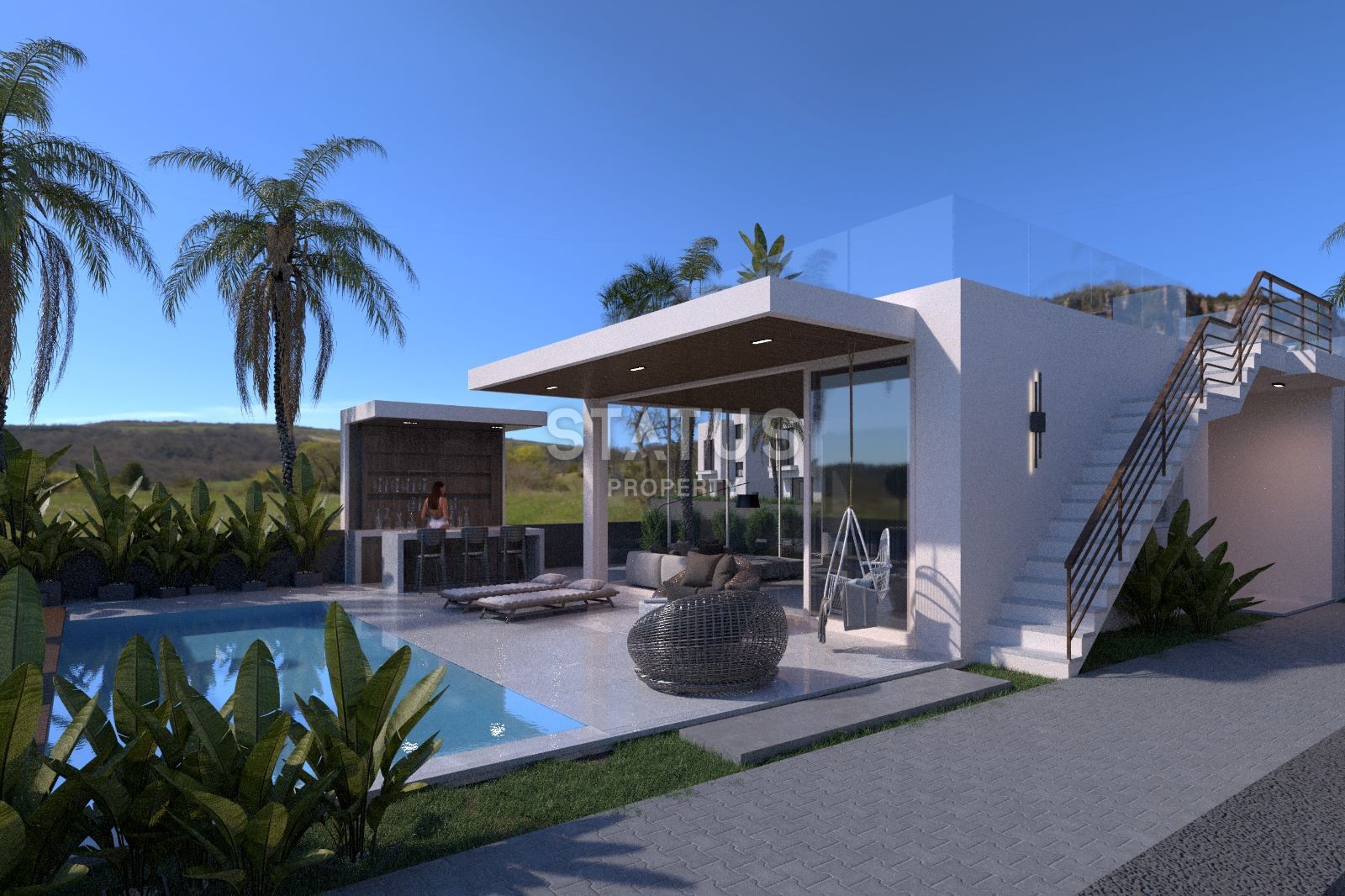 Bungalow 3+1 (130 m? ) with a swimming pool in a new complex in Esentepe фото 11