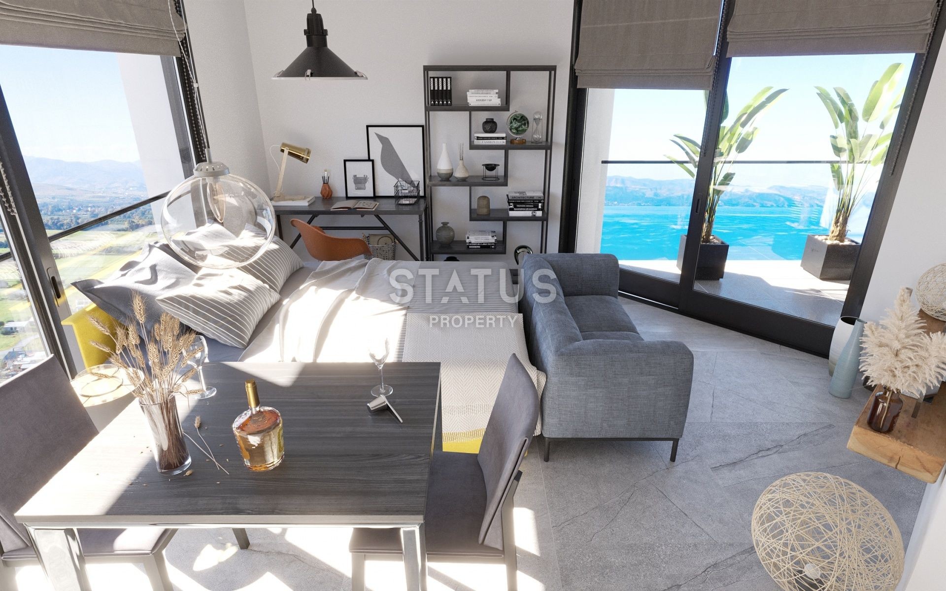 Студия 37 м? с двумя террасами в новом комплексе в 240 метрах от моря фото 21