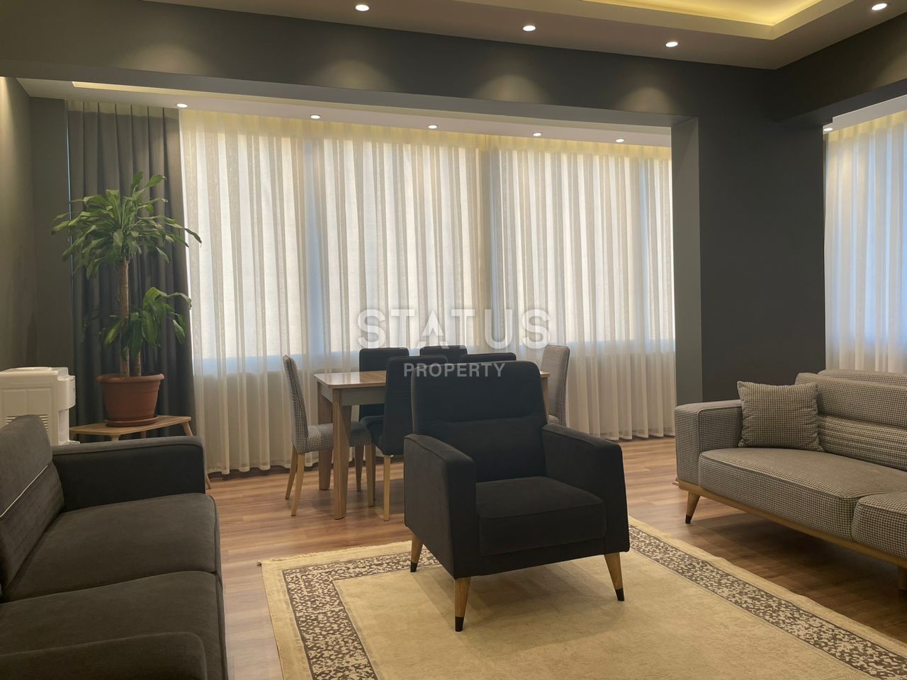 Просторная меблированная квартира 3+1 в центре Клеопатры с видом на море и горы, 135м2 фото 7