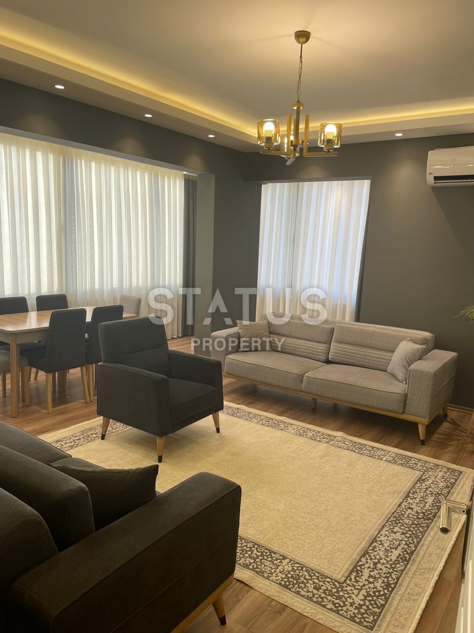 Просторная меблированная квартира 3+1 в центре Клеопатры с видом на море и горы, 135м2 фото 8