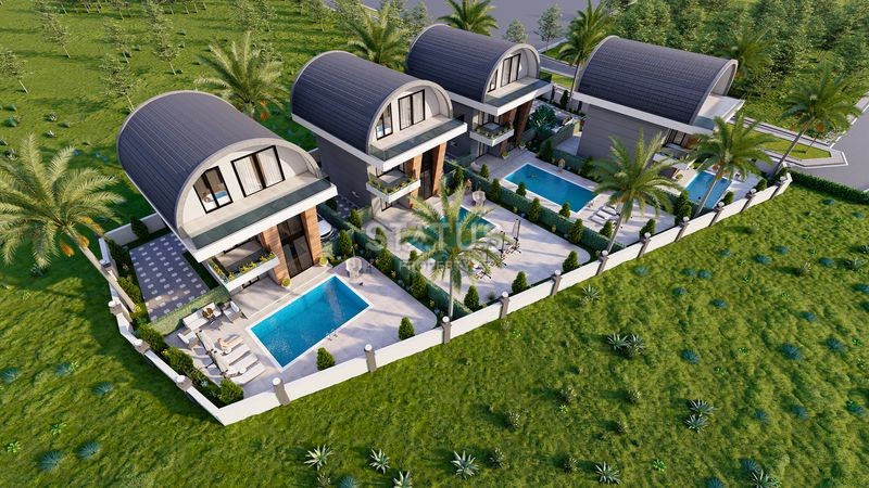 New villas 3+1 with a private pool in the Payallar area, 200 m2 фото 3