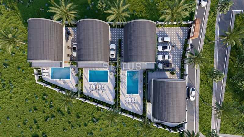 New villas 3+1 with a private pool in the Payallar area, 200 m2 фото 15