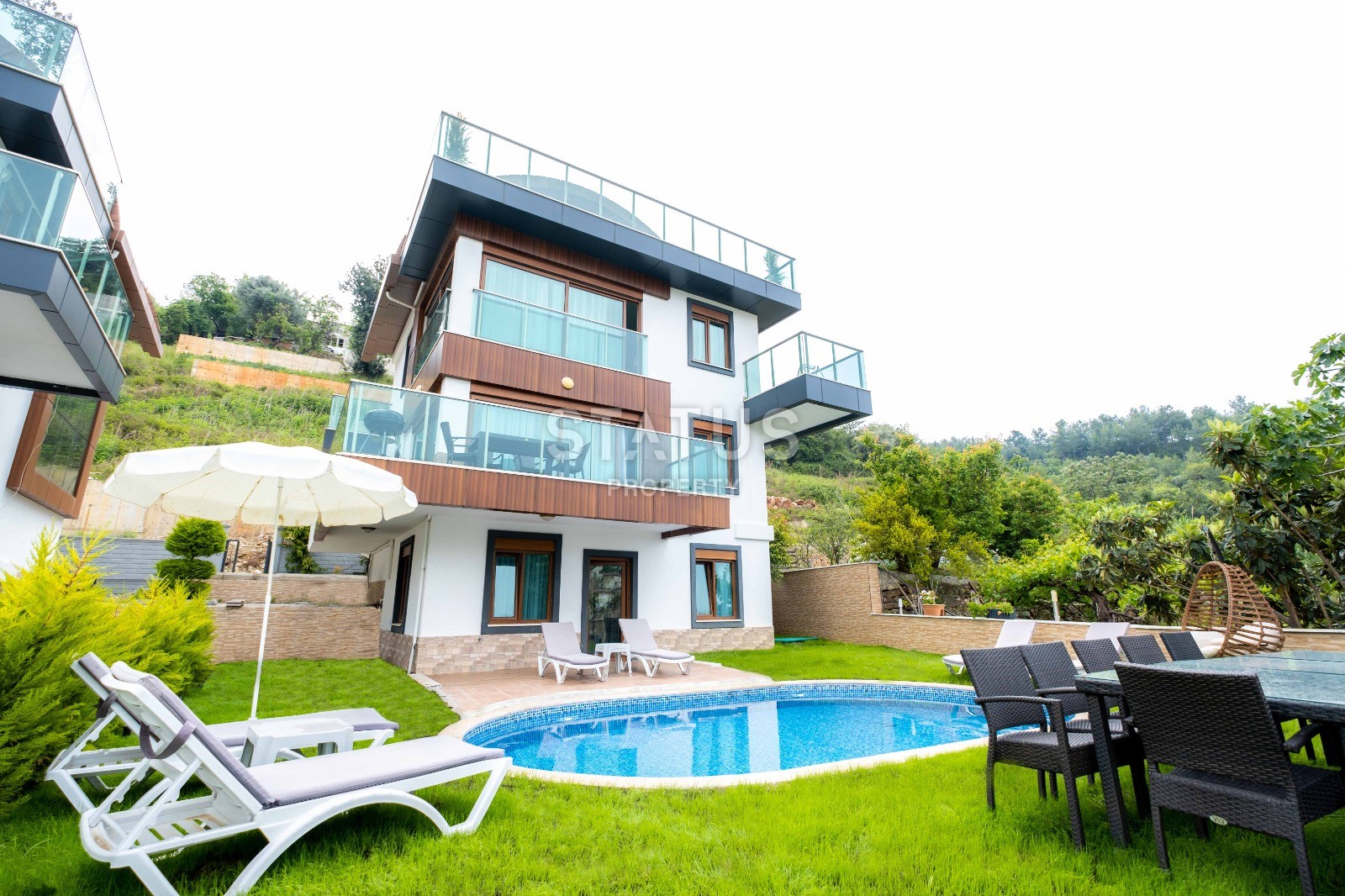 Luxury villa with sea views in a complex of villas in the Bektash area, 400m2 фото 25