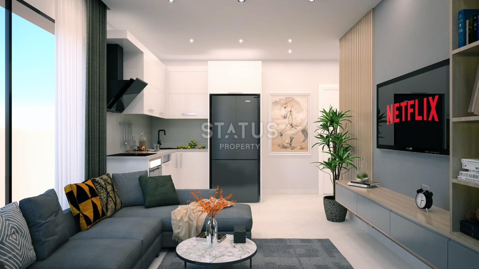 Квартира 1+1 в жилом комплексе в Авсалларе , 45м2 фото 5