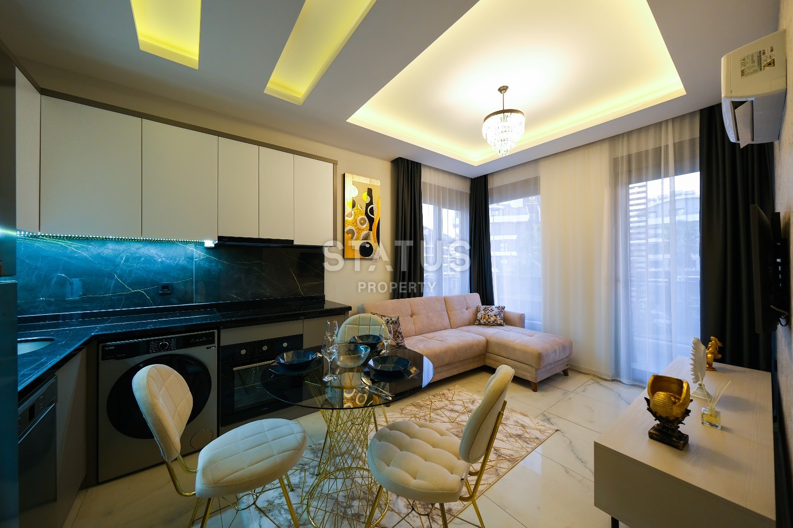 Двухкомнатная квартира в районе Оба 40 м2 фото 5