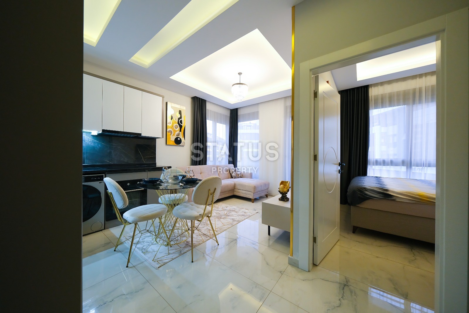 Двухкомнатная квартира в районе Оба 40 м2 фото 10