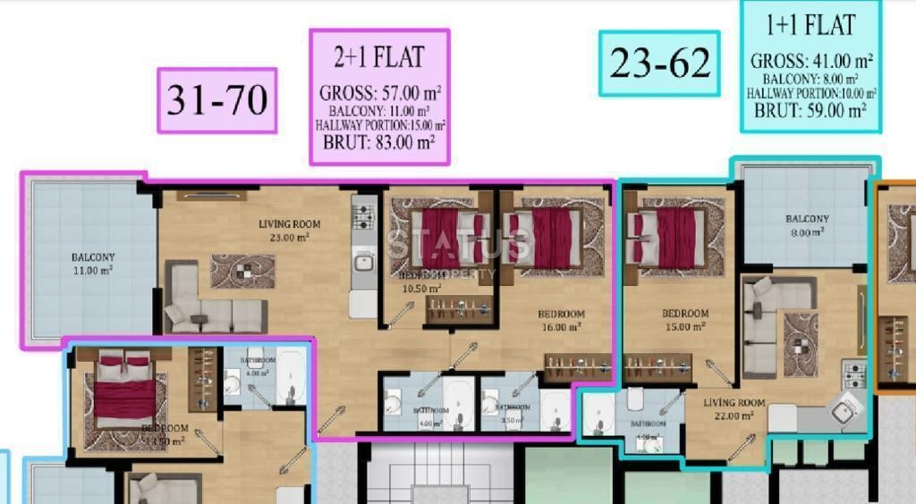 Apartment 2+1 in a luxury complex in Avsallar, 89m2 фото 20