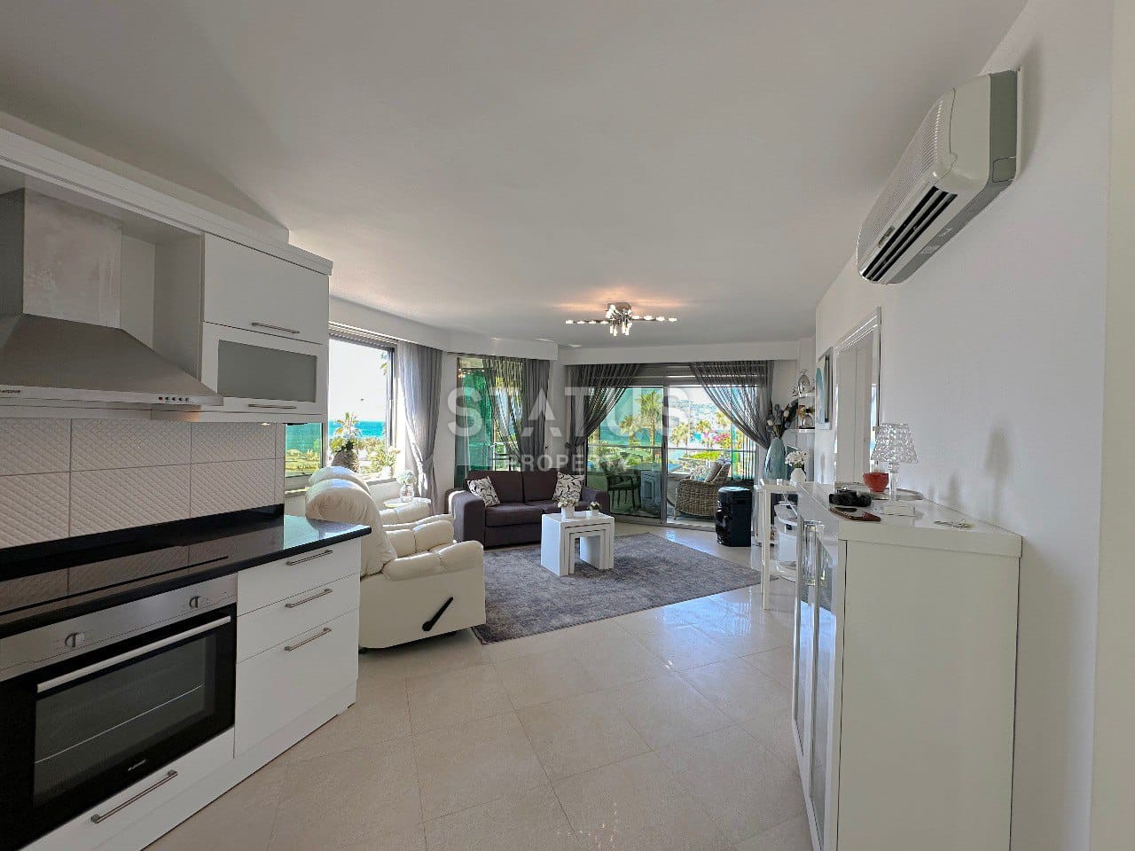 Двухкомнатная квартира в первой береговой линии в районе Оба.100м2БА фото 5