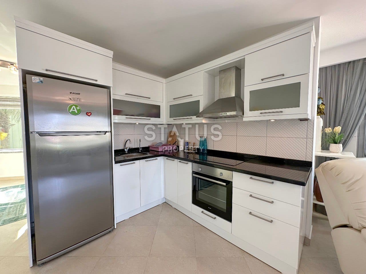 Двухкомнатная квартира в первой береговой линии в районе Оба.100м2БА фото 8