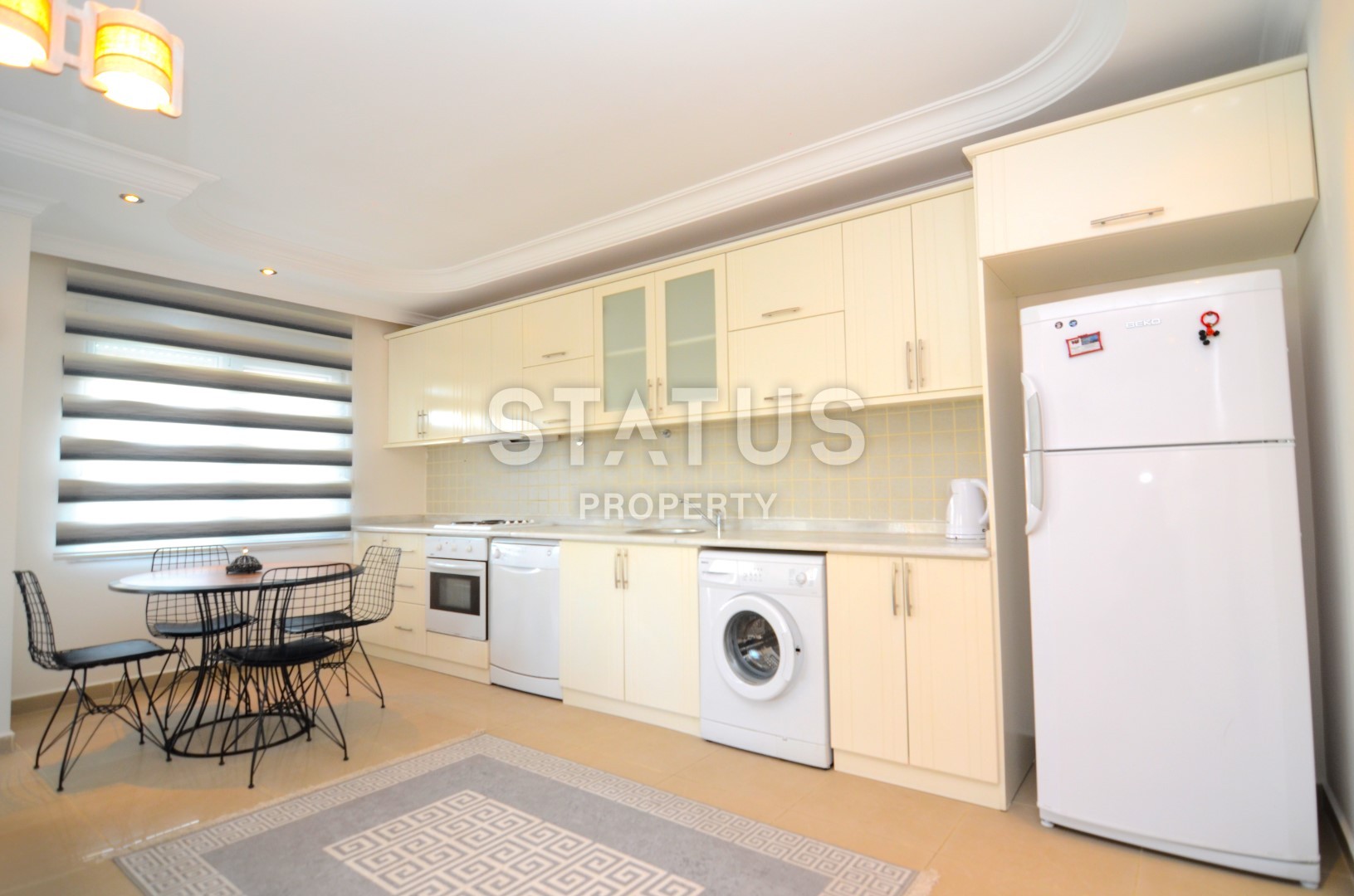 Огромная квартира в Махмутларе планировки 1+1 с мебелью 82 кв.м. фото 3