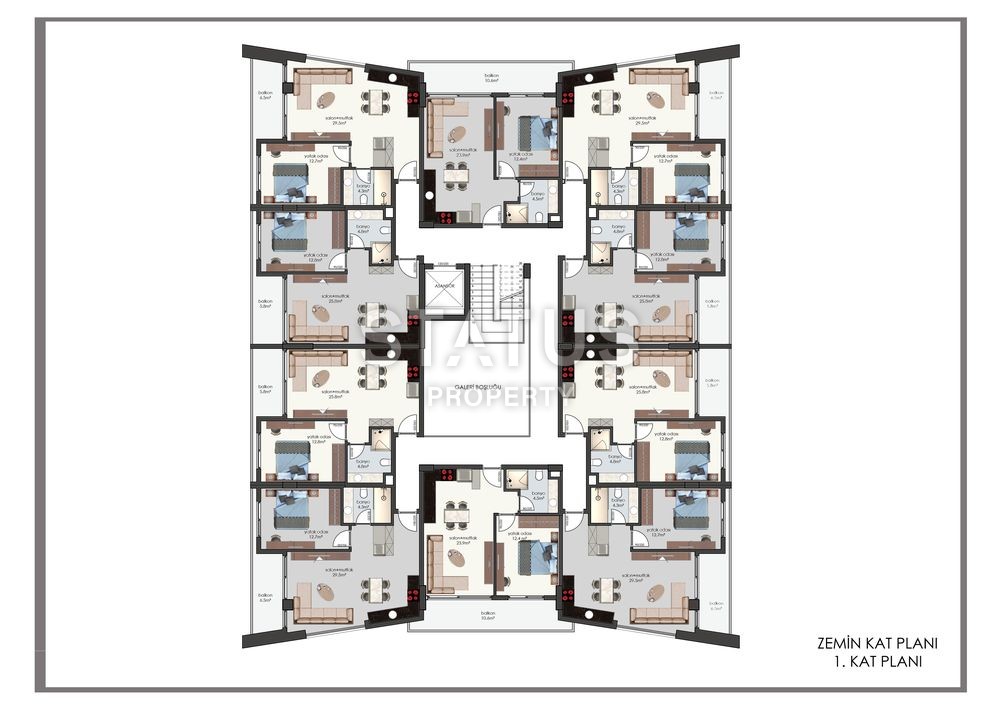 Отличный инвестиционный проект в центре Аланьи в 200 метра от пляжа фото 23