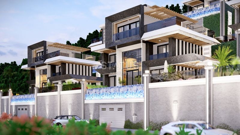 Magnificent 4+1 villas with breathtaking views in Tepe, 300m2 фото 12