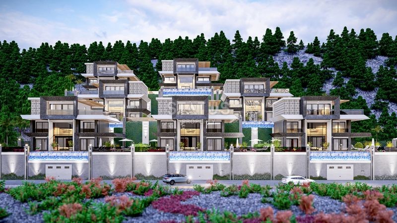 Magnificent 4+1 villas with breathtaking views in Tepe, 300m2 фото 18