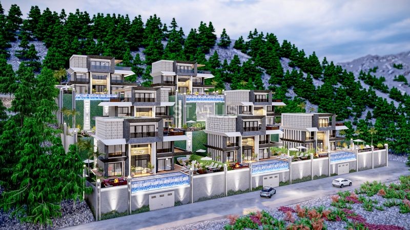 Magnificent 4+1 villas with breathtaking views in Tepe, 300m2 фото 19