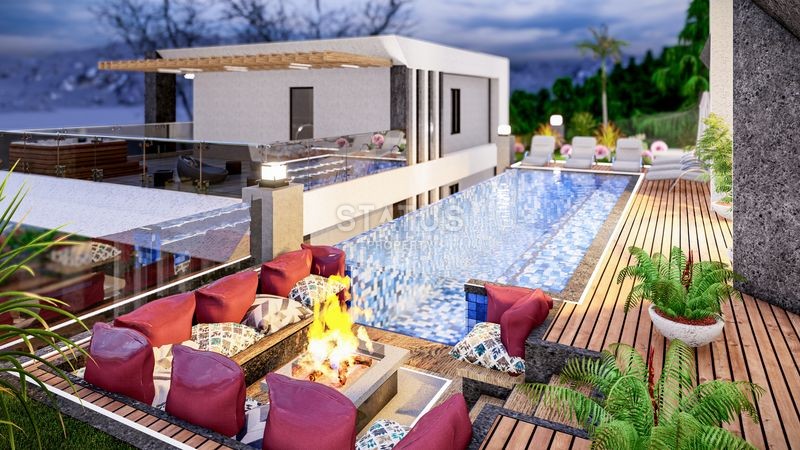 Magnificent 4+1 villas with breathtaking views in Tepe, 300m2 фото 22