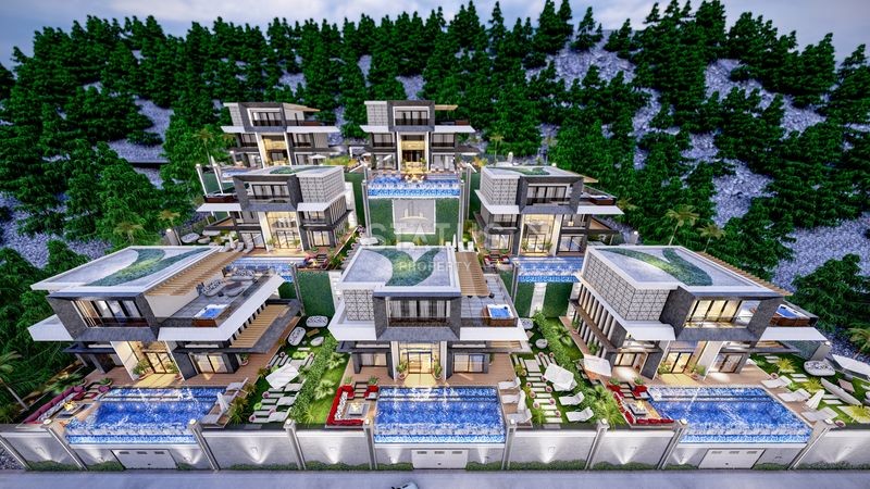 Magnificent 4+1 villas with breathtaking views in Tepe, 300m2 фото 25