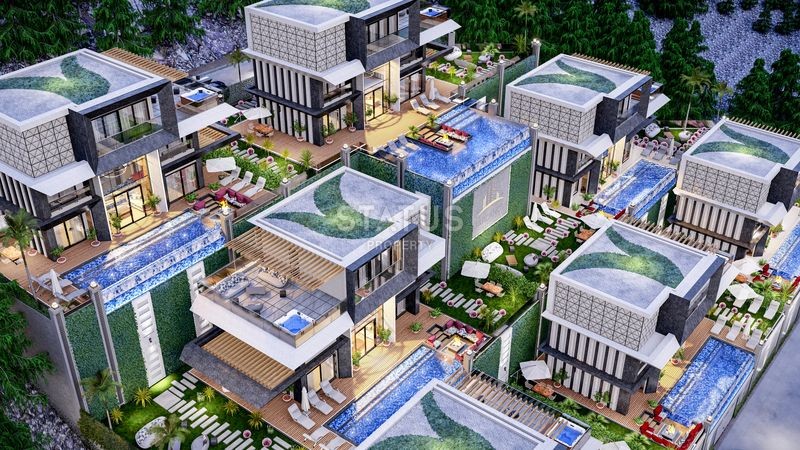 Magnificent 4+1 villas with breathtaking views in Tepe, 300m2 фото 27