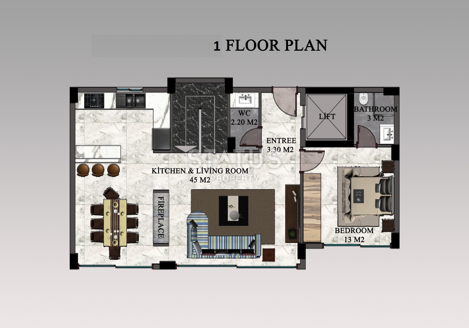 Magnificent 4+1 villas with breathtaking views in Tepe, 300m2 фото 76