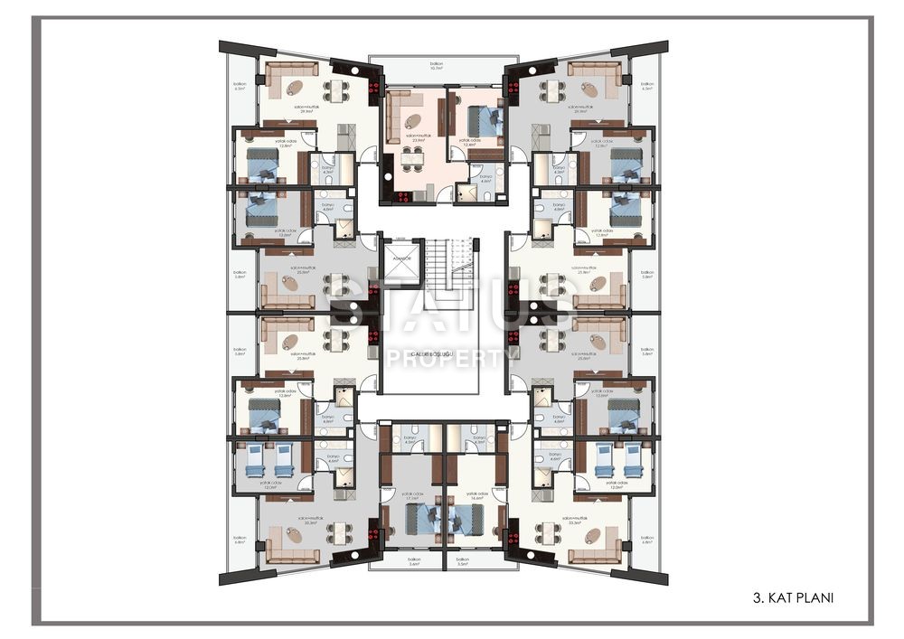 Отличный инвестиционный проект в центре Аланьи в 200 метра от пляжа фото 27