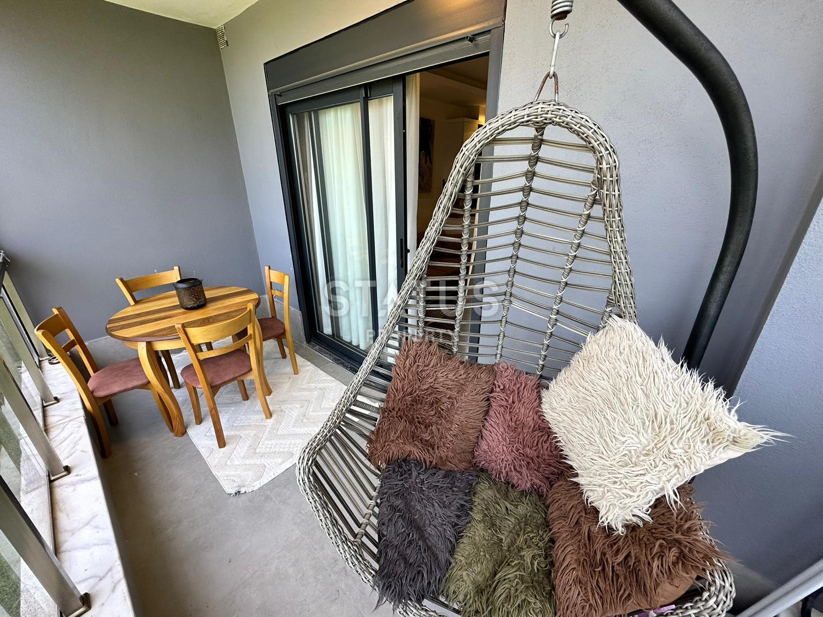 Cozy furnished 1+1 apartment with private garden in a new complex in Kargicak, 50m2 фото 11