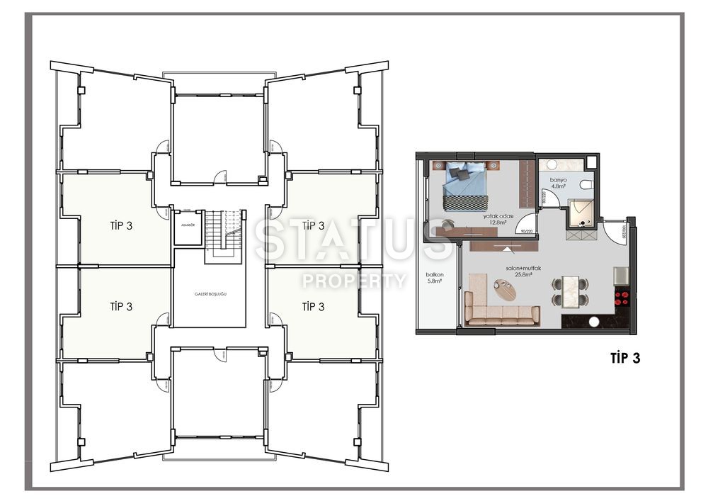 Отличный инвестиционный проект в центре Аланьи в 200 метра от пляжа фото 33