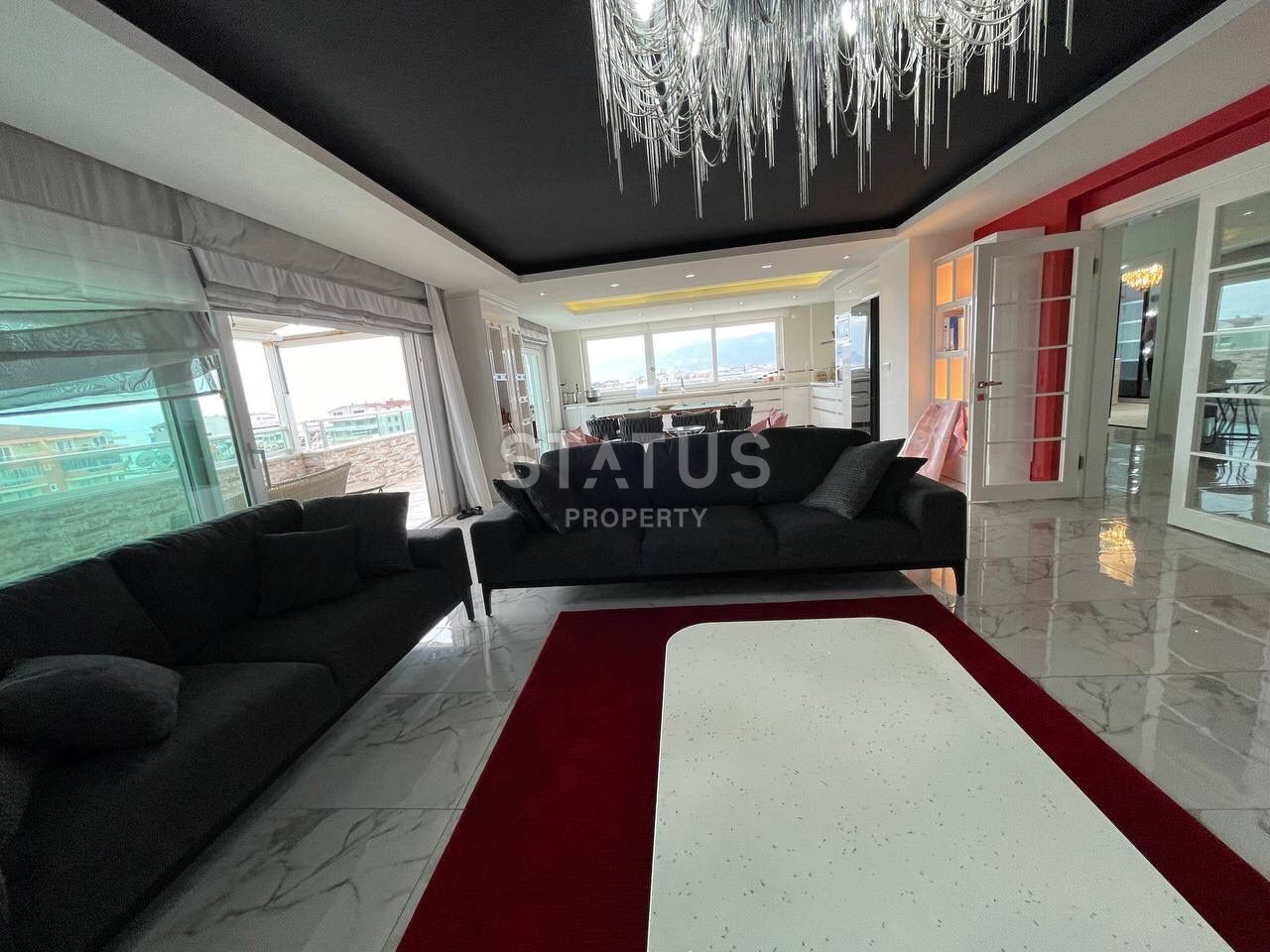 Роскошный дуплекс 3+1 с панорамным видом на море и горы, 250 м2 фото 11