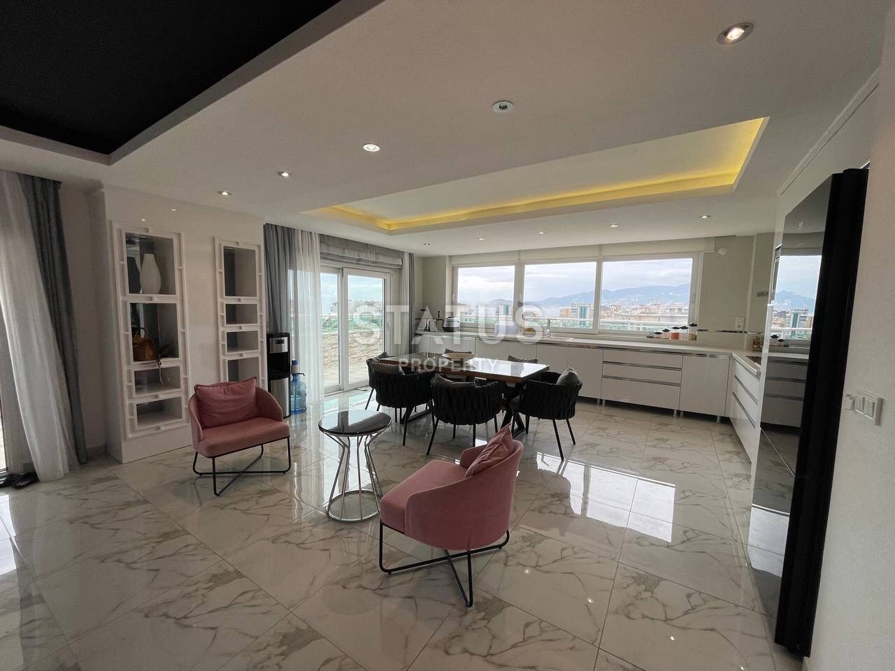 Роскошный дуплекс 3+1 с панорамным видом на море и горы, 250 м2 фото 19