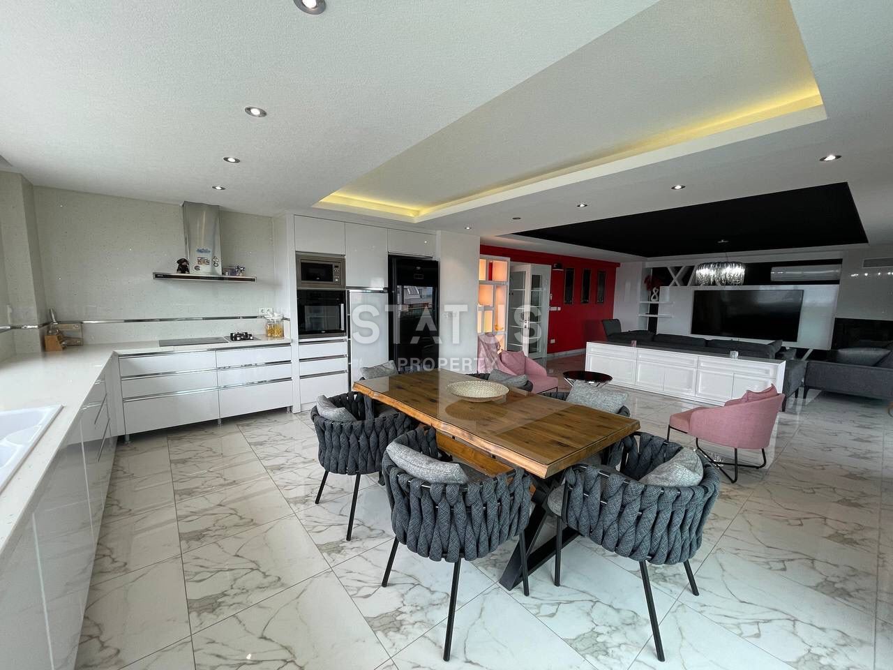 Роскошный дуплекс 3+1 с панорамным видом на море и горы, 250 м2 фото 23