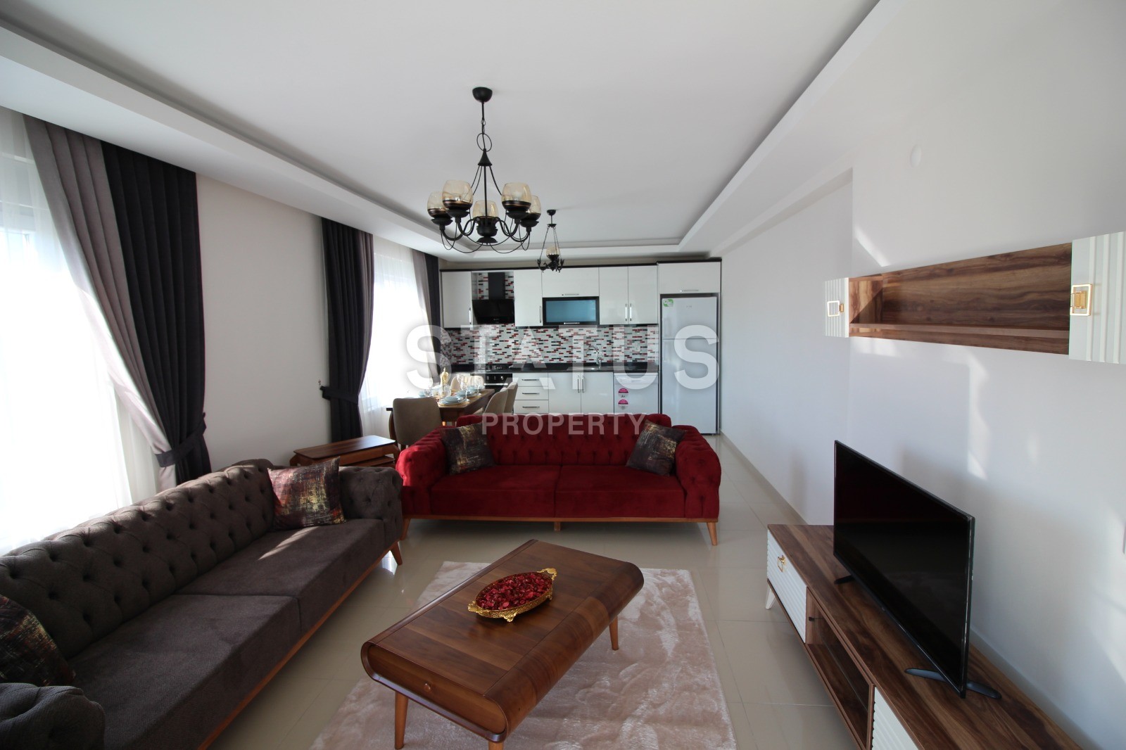 Двухкомнатная квартира с новой мебелью, общей площадью 89 м2! Махмутлар фото 3