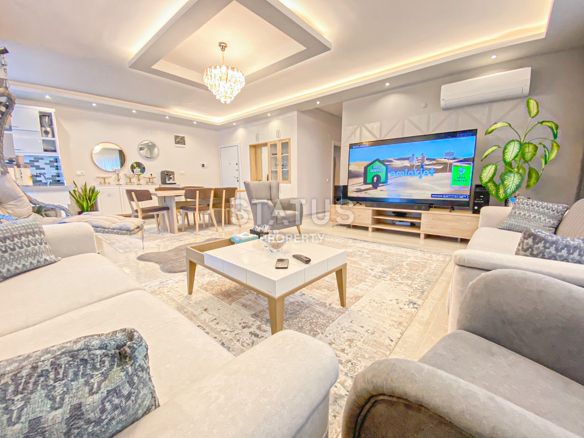 Просторная трёхкомнатная меблированная квартира в районе Тосмур. 110м2 фото 12