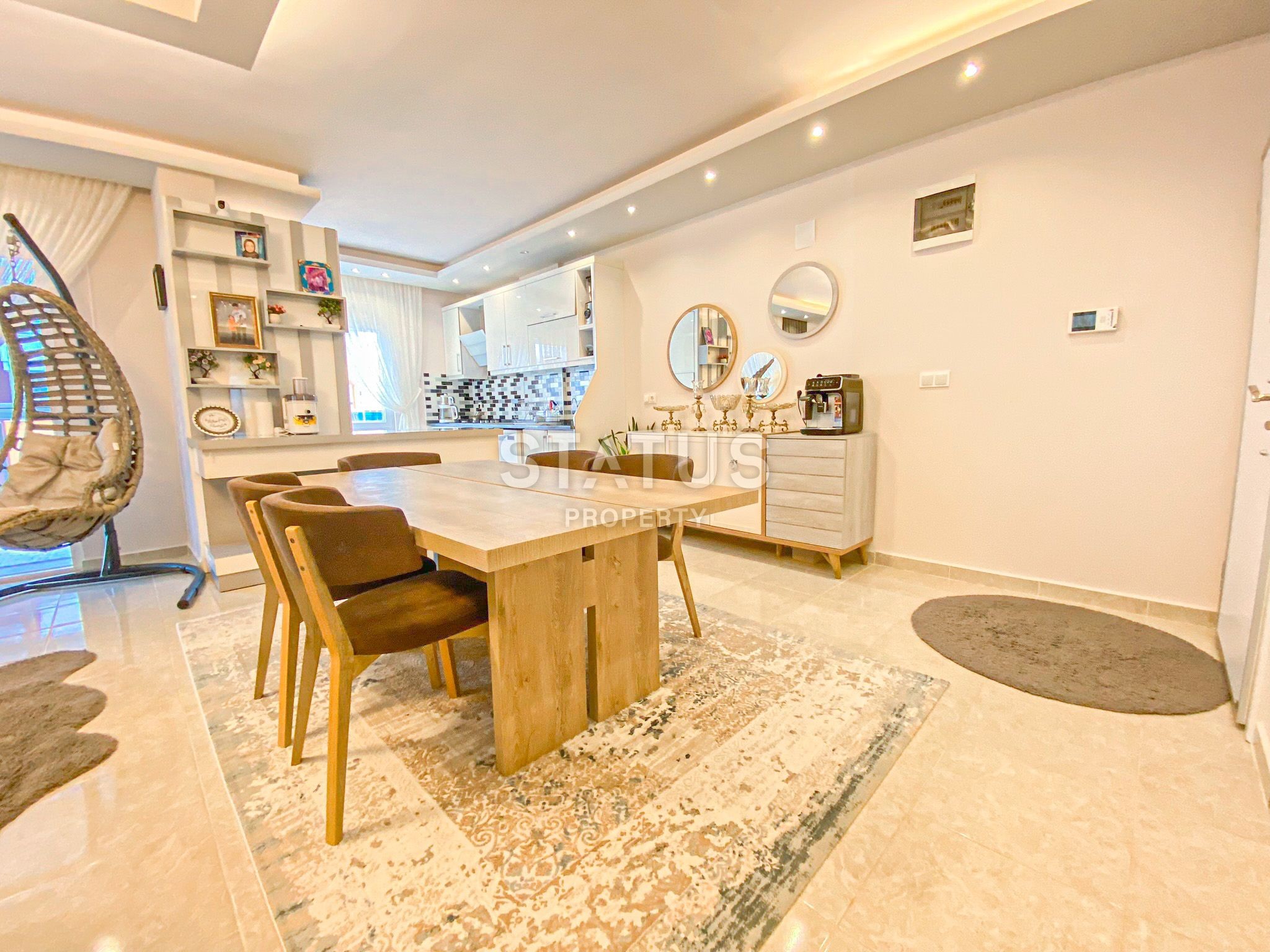 Просторная трёхкомнатная меблированная квартира в районе Тосмур. 110м2 фото 13