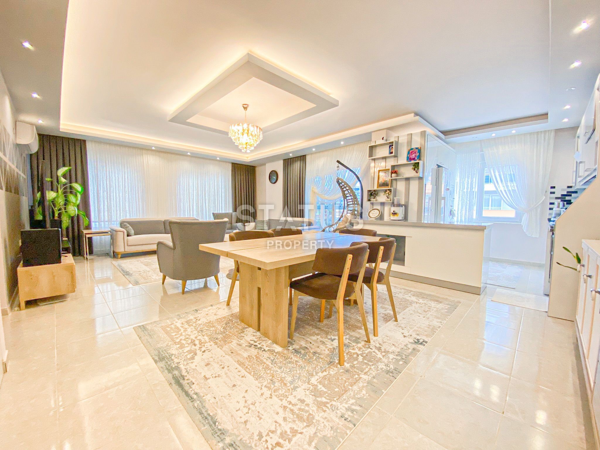 Просторная трёхкомнатная меблированная квартира в районе Тосмур. 110м2 фото 15