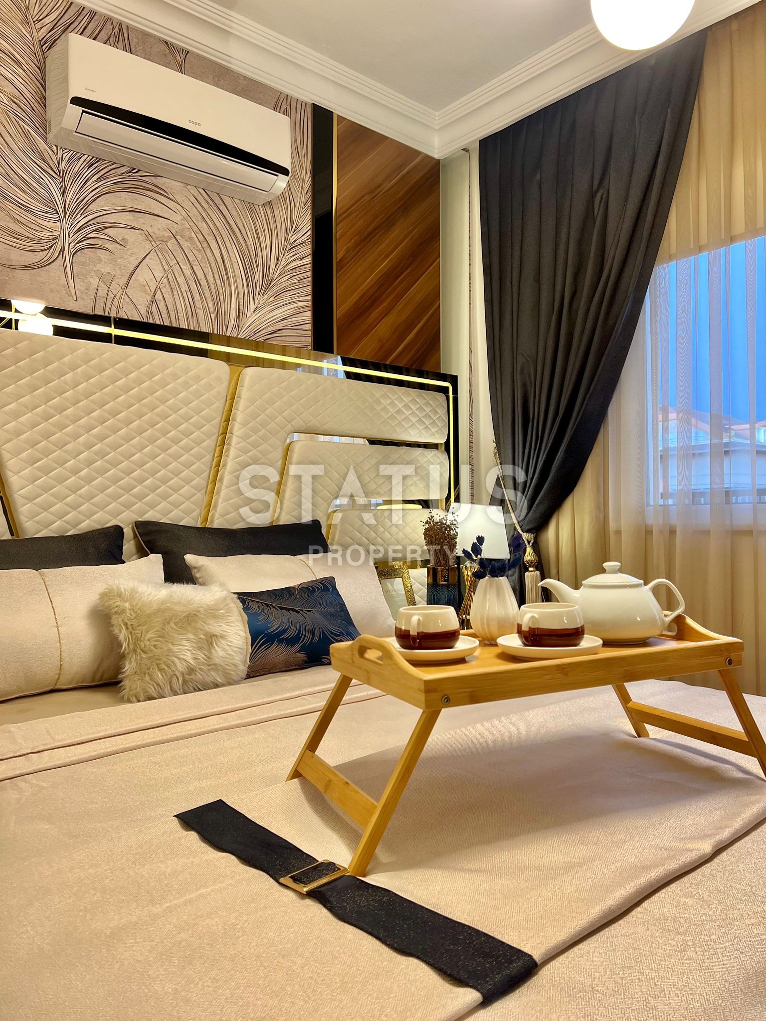 Меблированная квартира 2+1 с видом на море и крепость, 110 м2 фото 13