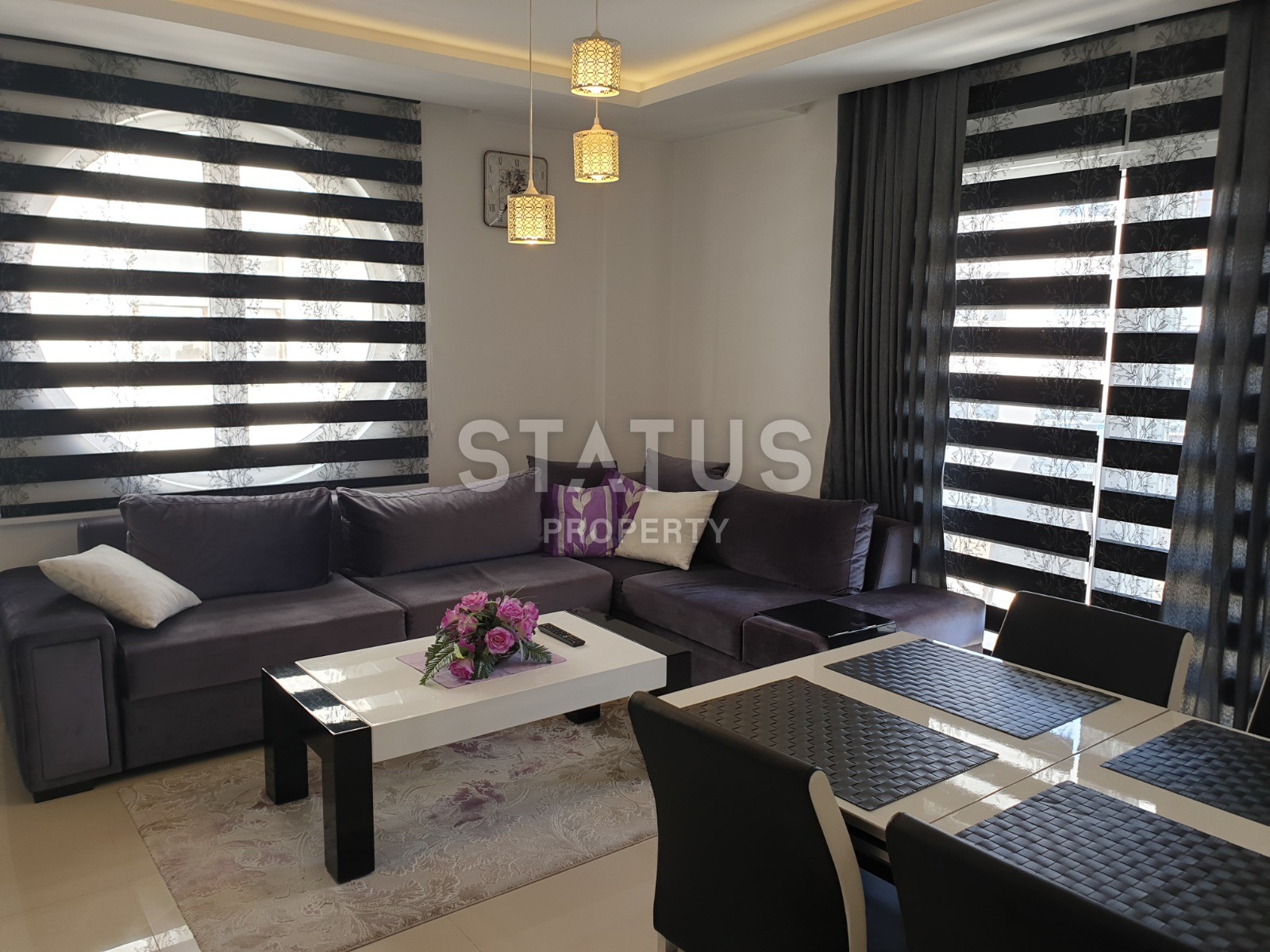 Двухкомнатная квартира с мебелью в центре Аланьи! 55 кв. м. фото 7