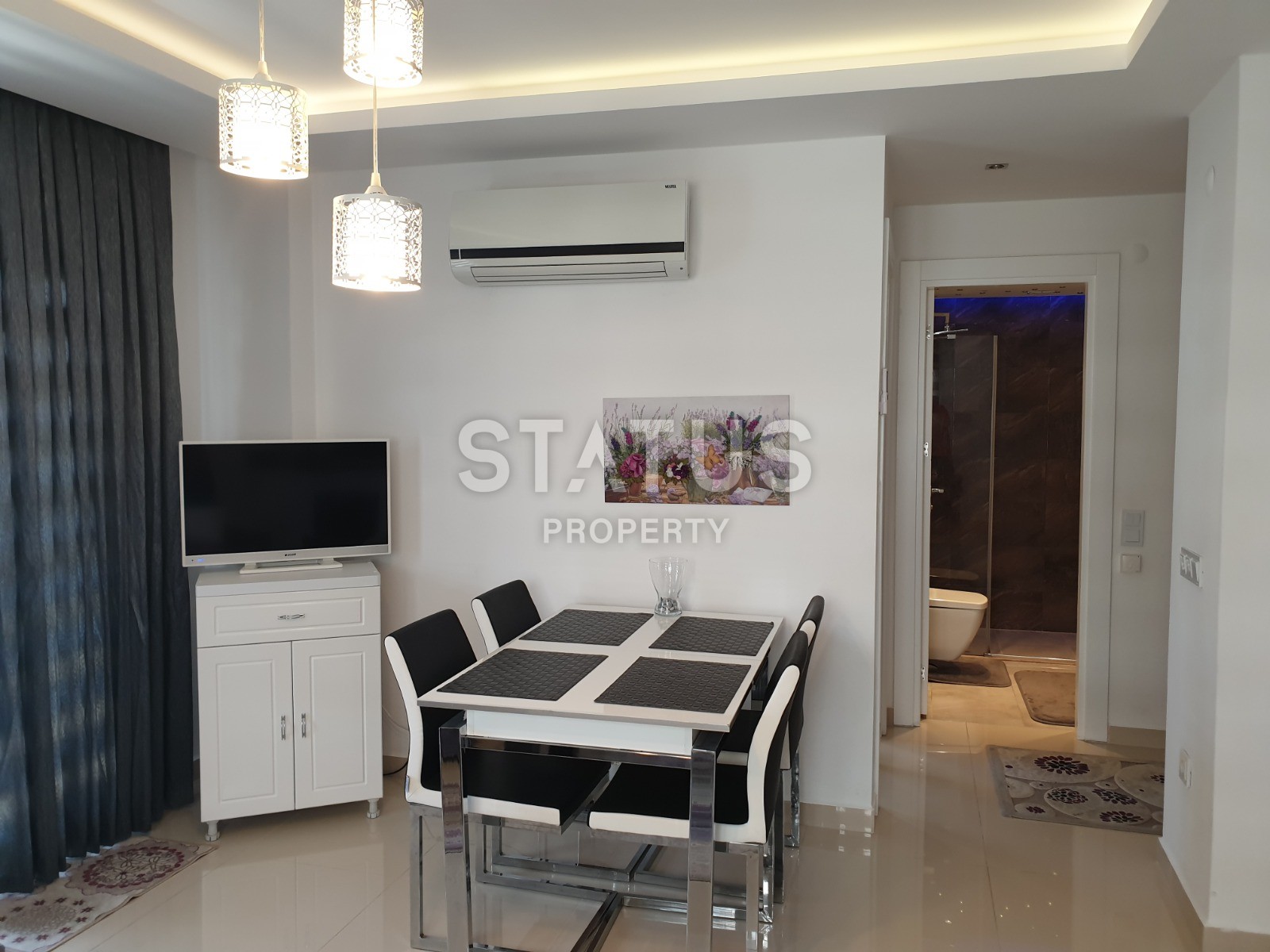 Двухкомнатная квартира с мебелью в центре Аланьи! 55 кв. м. фото 9