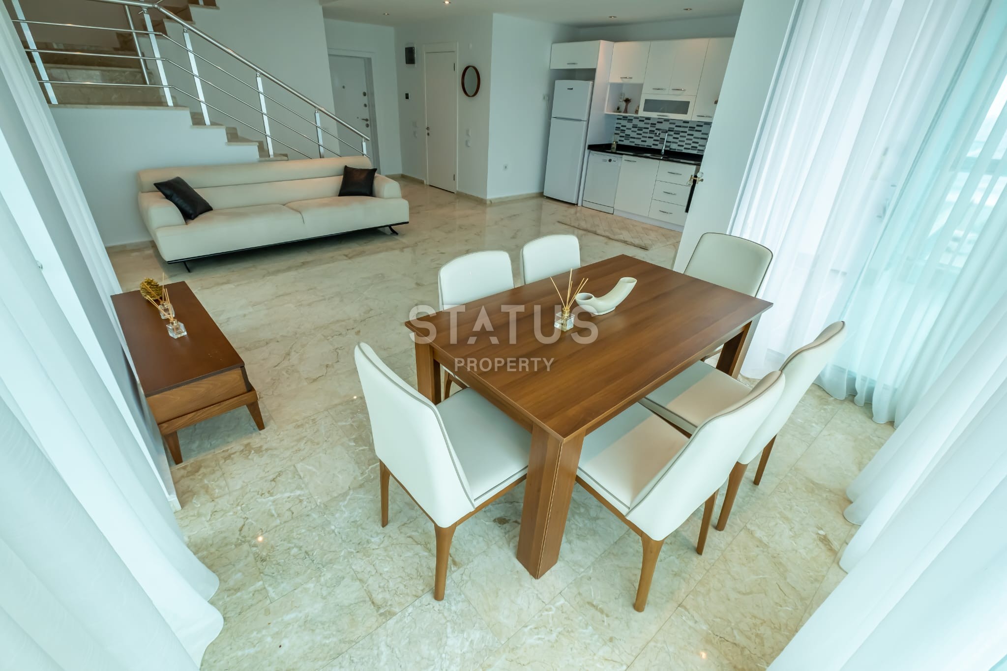 Penthouse 2+1 with furniture on the first coastline, 150 m2 фото 60