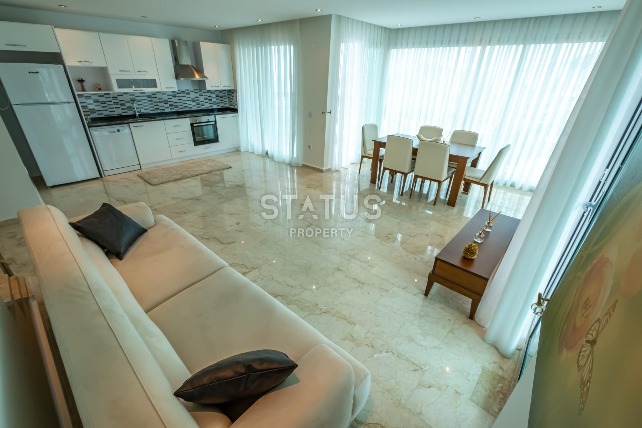 Penthouse 2+1 with furniture on the first coastline, 150 m2 фото 62